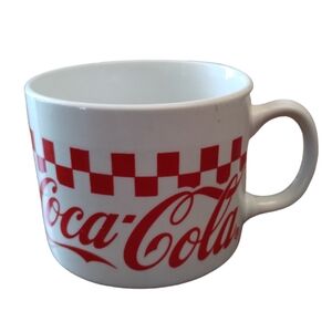 Coca-Cola Vintage Mug Cup Soup 1996 Gibson 90s Checkerboard